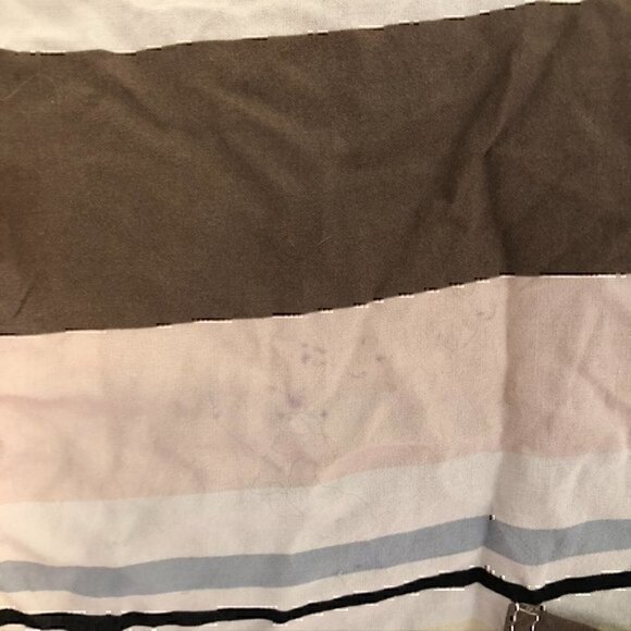 TORRID 3 Plus Size Challis Button Front Dolman Sleeve Top Brown Pink Stripe 3X - Picture 6 of 12